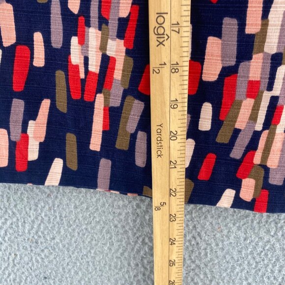 Boden Skirt Womens 6 Navy Multi Pattern Stretch Knee Length Pencil Straight Work - Picture 9 of 10